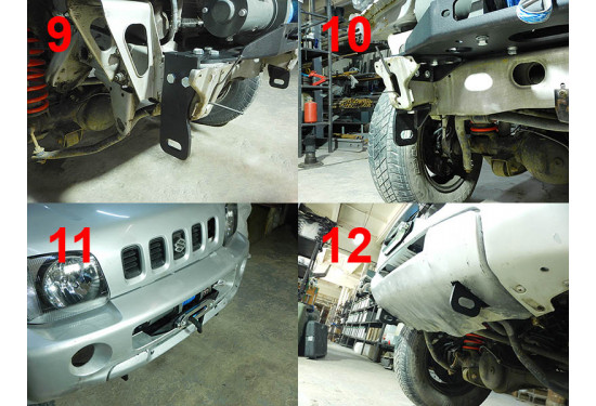 Площадка под лебёдку в штатный бампер Suzuki Jimny (JB33/JB43) 1998-2005 верхнее расположение