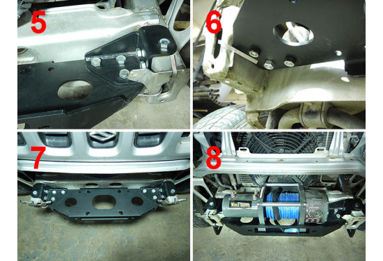 Площадка под лебёдку в штатный бампер Suzuki Jimny (JB33/JB43) 1998-2005 нижнее расположение