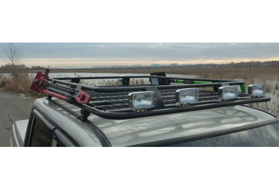 Багажник на крышу для УАЗ Патриот Пикап и УАЗ Профи (пассажирский 5-ти местный)