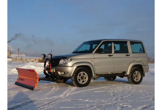 Снегоуборочный отвал серии "ПРОФИ" 2,3 м для УАЗ Патриот и УАЗ Патриот Пикап (быстросъемный)