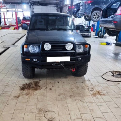 Бампер силовой передний Вездеходофф для Mitsubishi Pajero II с кенгурином