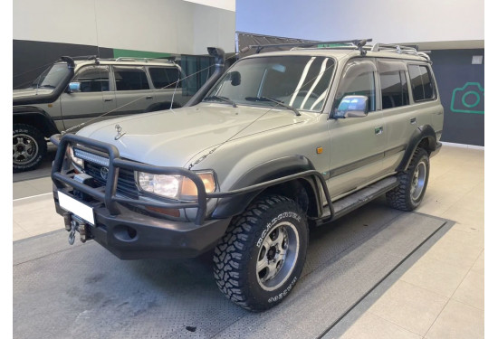 Бампер силовой передний Вездеходофф для Toyota Land Cruiser 80 с кенгурином и площадкой под электрическую лебедку