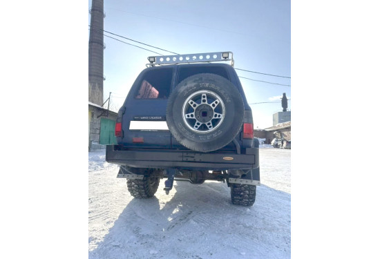 Бампер силовой задний Вездеходофф для Toyota Land Cruiser 80 с калиткой под запаску