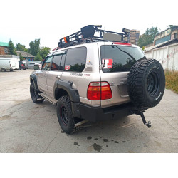 Бампер силовой задний Вездеходофф для Toyota Land Cruiser 100 VX с калиткой под запаску