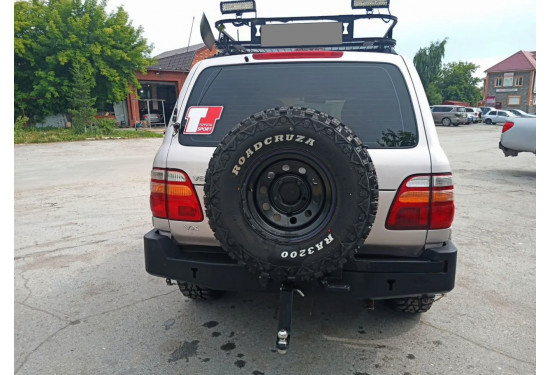 Бампер силовой задний Вездеходофф для Toyota Land Cruiser 100 VX с калиткой под запаску