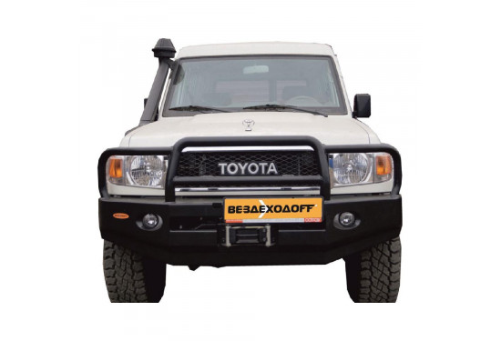 Бампер силовой передний Вездеходофф для Toyota Land Cruiser 78 2007+ с кенгурином