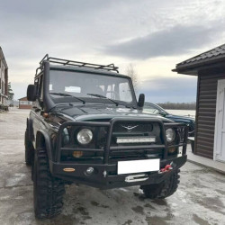 Бампер силовой передний Вездеходофф для УАЗ Хантер с кенгурином