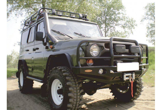 Бампер силовой передний Вездеходофф для УАЗ Хантер с кенгурином