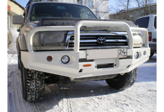 Бампер силовой передний Вездеходофф для Toyota 4Runner/Surf (180/185) с кенгурином