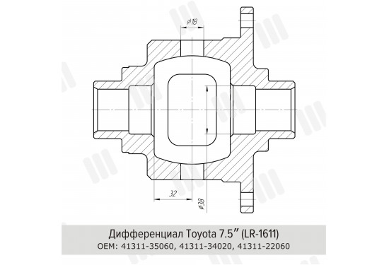 Блокировка дифференциала Блокка для автомобилей Toyota c редуктором 7.5 дюймов (27 шлицов)