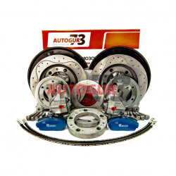 Передние перфорированные дисковые тормоза для УАЗ с военными мостами (суппорт ГАЗ)