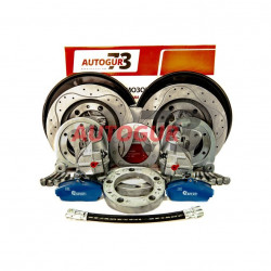 Задние перфорированные дисковые тормоза для УАЗ с военными мостами (суппорт ГАЗ)