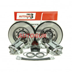 Задние дисковые тормоза для УАЗ с военными мостами под гражданскую ступицу (суппорт ВАЗ)