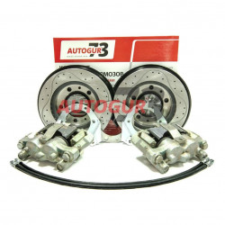 Передние перфорированные дисковые тормоза для УАЗ с "гражданскими" мостами (суппорт УАЗ)