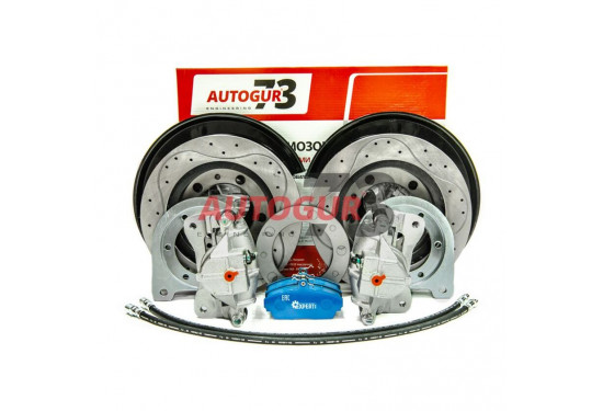 Передние перфорированные дисковые тормоза для УАЗ с "гражданскими" мостами (суппорт ГАЗ)