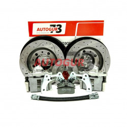 Задние перфорированные дисковые тормоза для УАЗ с мостами Тимкен, Гибрид, Спайсер (суппорт ВАЗ)