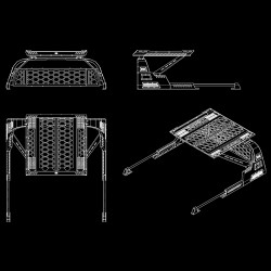 Защитная дуга с багажником в кузов пикапа Toyota Tundra, Dodge RAM 1500, Ford F150 и др.