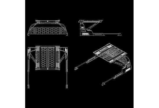 Защитная дуга с багажником в кузов пикапа Toyota Tundra, Dodge RAM 1500, Ford F150 и др.