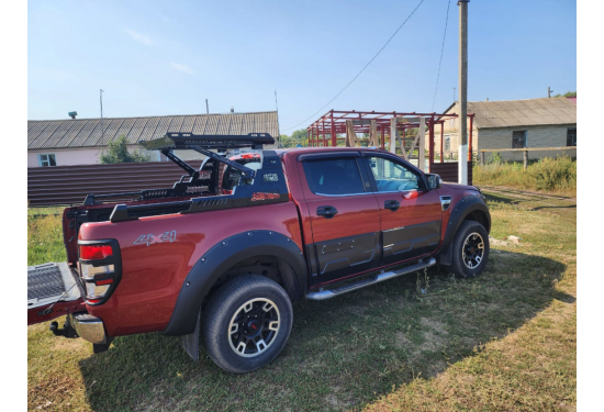 Защитная дуга с багажником в кузов пикапа Mitsubishi L200, Toyota Hilux, Changan Hunter, JAC T6 и др.