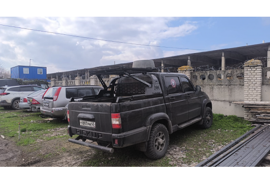 Защитная дуга с багажником в кузов пикапа Mitsubishi L200, Toyota Hilux, Changan Hunter, JAC T6 и др.