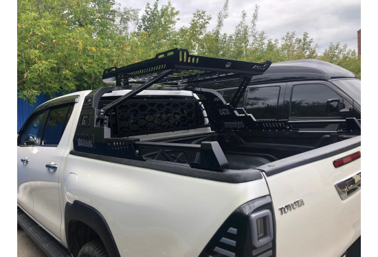 Защитная дуга с багажником в кузов пикапа Mitsubishi L200, Toyota Hilux, Changan Hunter, JAC T6 и др.