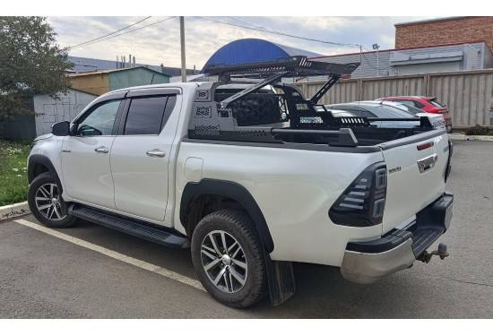 Защитная дуга с багажником в кузов пикапа Mitsubishi L200, Toyota Hilux, Changan Hunter, JAC T6 и др.