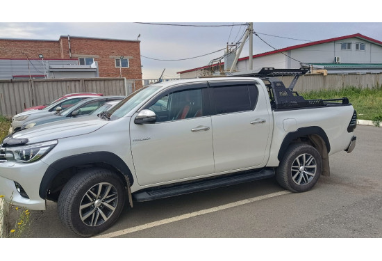 Защитная дуга с багажником в кузов пикапа Mitsubishi L200, Toyota Hilux, Changan Hunter, JAC T6 и др.