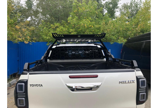 Защитная дуга с багажником в кузов пикапа Mitsubishi L200, Toyota Hilux, Changan Hunter, JAC T6 и др.