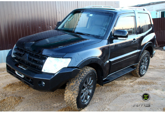 Силовые пороги АМЗ для Mitsubishi Pajero IV 2006-2011