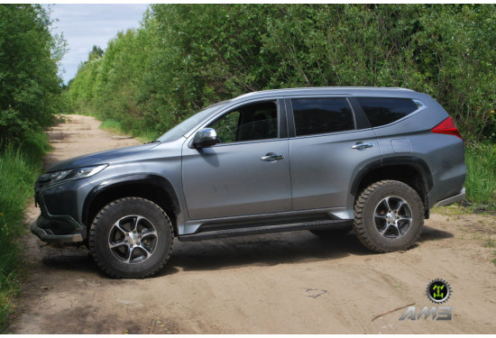 Силовые пороги АМЗ для Mitsubishi Pajero Sport 2015+