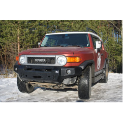 Бампер силовой передний АМЗ с удлинителем штатной защиты для Toyota FJ Cruiser 