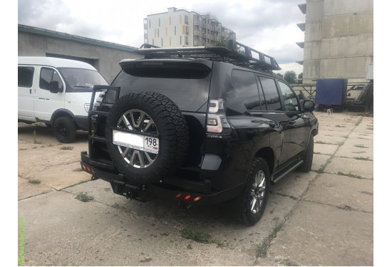 Бампер силовой задний АМЗ для Toyota Land Cruiser Prado 150 2009-2023