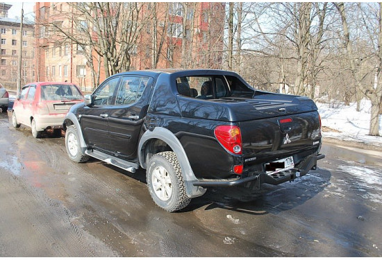 Бампер силовой задний трубный АМЗ для Mitsubishi L200 IV 2006-2016