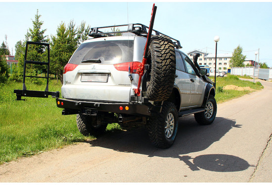 Бампер силовой задний АМЗ для Mitsubishi Pajero Sport 2008-2017