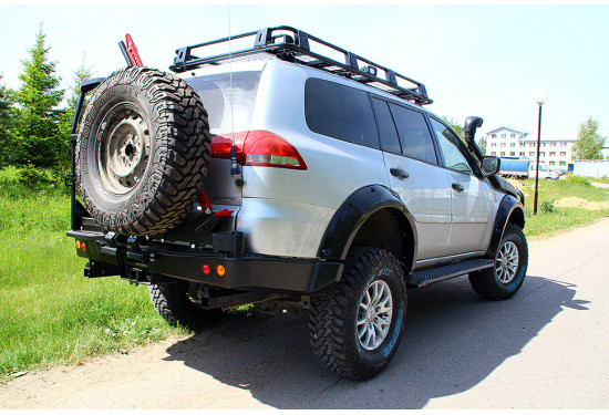 Бампер силовой задний АМЗ для Mitsubishi Pajero Sport 2008-2017