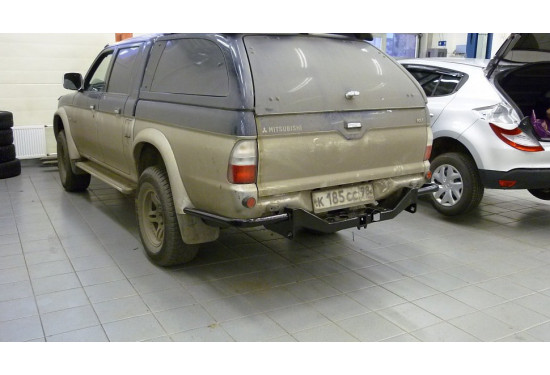 Бампер силовой задний трубный АМЗ для Mitsubishi L200 III 1996-2006