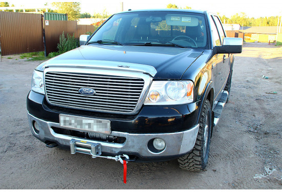 Площадка под лебёдку АМЗ в штатный бампер Ford F-150 XI 2004-2008