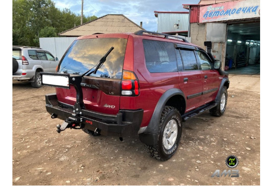 Бампер силовой задний АМЗ для Mitsubishi Montero Sport/Pajero Sport 1996-2009