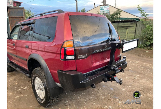 Бампер силовой задний АМЗ для Mitsubishi Montero Sport/Pajero Sport 1996-2009