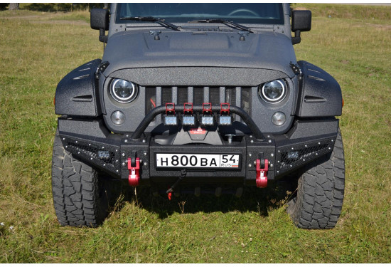 Бампер силовой передний BMS PRO-Line для Jeep Wrangler JK 2007+