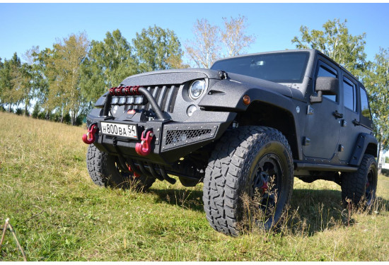 Бампер силовой передний BMS PRO-Line для Jeep Wrangler JK 2007+