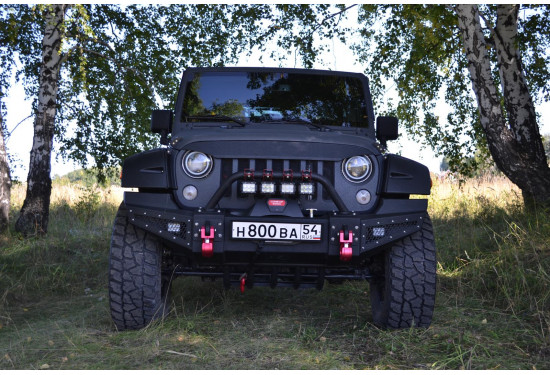 Бампер силовой передний BMS PRO-Line для Jeep Wrangler JK 2007+