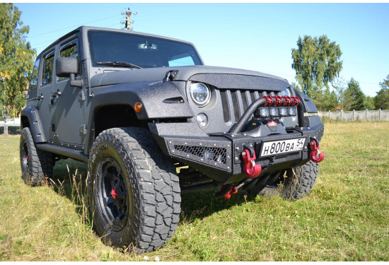 Бампер силовой передний BMS PRO-Line для Jeep Wrangler JK 2007+