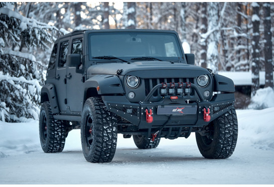 Бампер силовой передний BMS PRO-Line для Jeep Wrangler JK 2007+