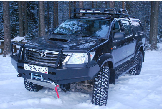 Силовые пороги АМЗ для Toyota Hilux 2005+