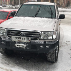 Бампер силовой передний АМЗ для Toyota Land Cruiser 105 под штатную электрическую лебедку AISIN