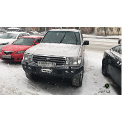 Бампер силовой передний АМЗ для Toyota Land Cruiser 105 под штатную электрическую лебедку AISIN