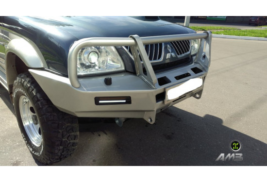 Бампер силовой передний АМЗ для Mitsubishi L200 III 1996-2006