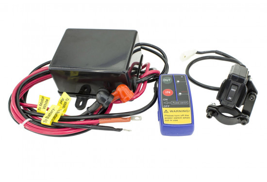 Лебедка электрическая redBTR серии QUATTRO 12V 2000 lbs / 907 кг со стальным тросом