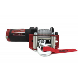 Лебедка электрическая redBTR серии QUATTRO 12V 2000 lbs / 907 кг со стальным тросом